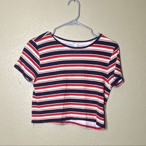 Forever 21 striped crop top